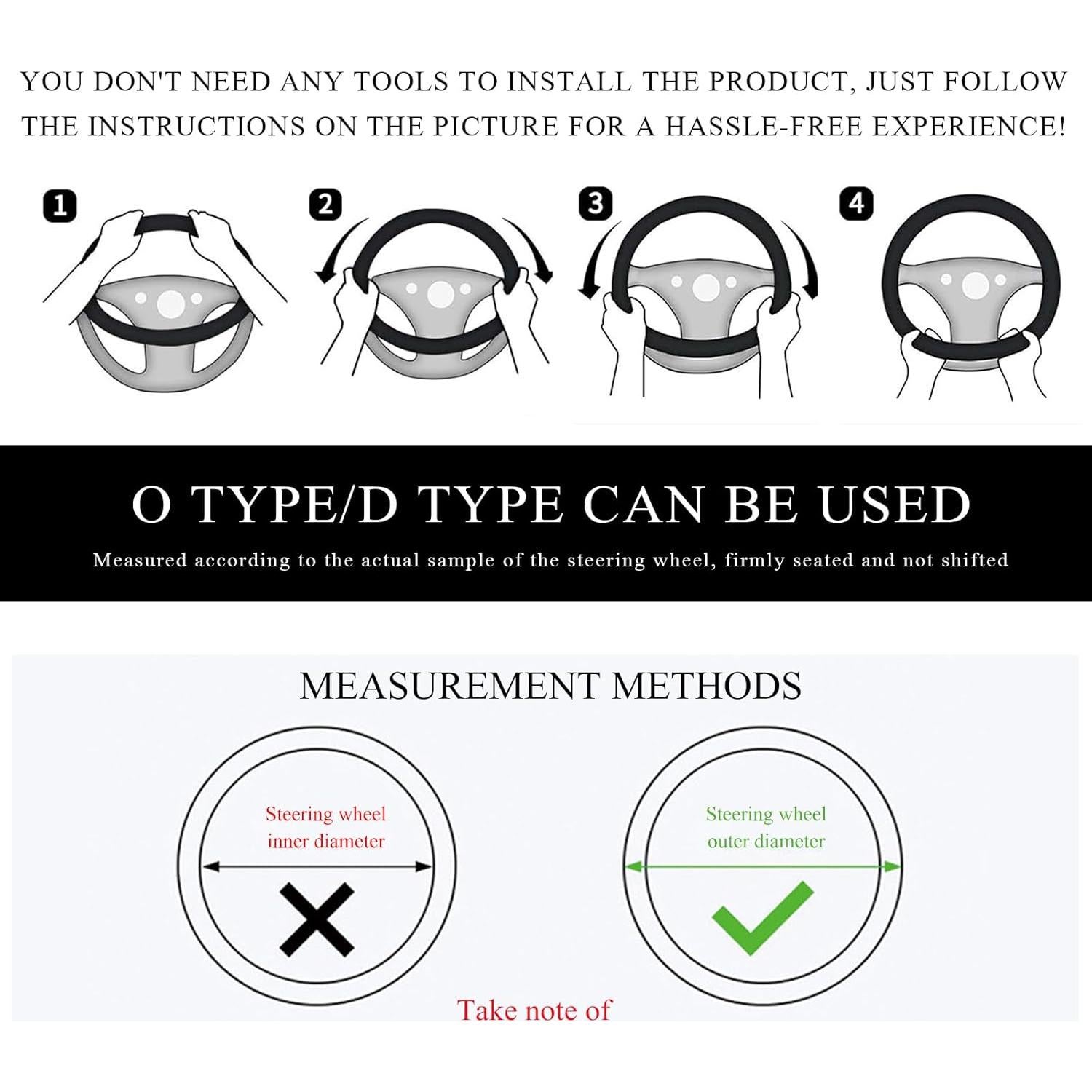 Funda de Volante Antideslizante SHMZK 15 Pulgadas Rojo