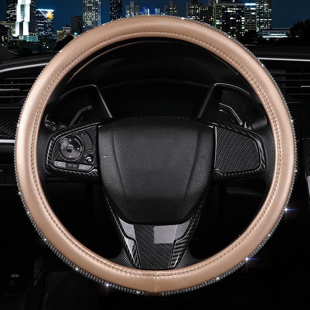 Cubierta de Volante de Cuero PU XIANGDING 37-38 cm Dorada