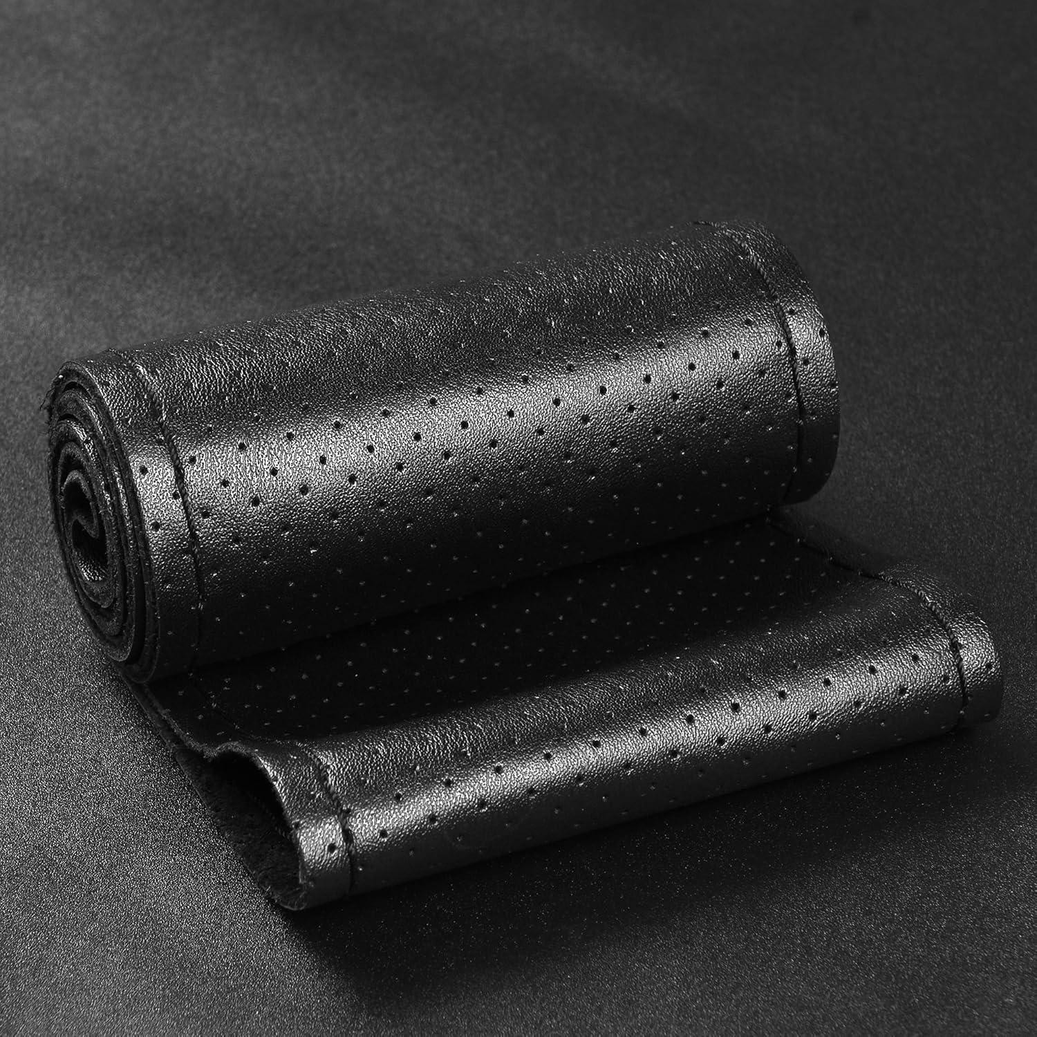 Cubierta de Volante de Cuero BMLEI 15 Pulgadas Antideslizante