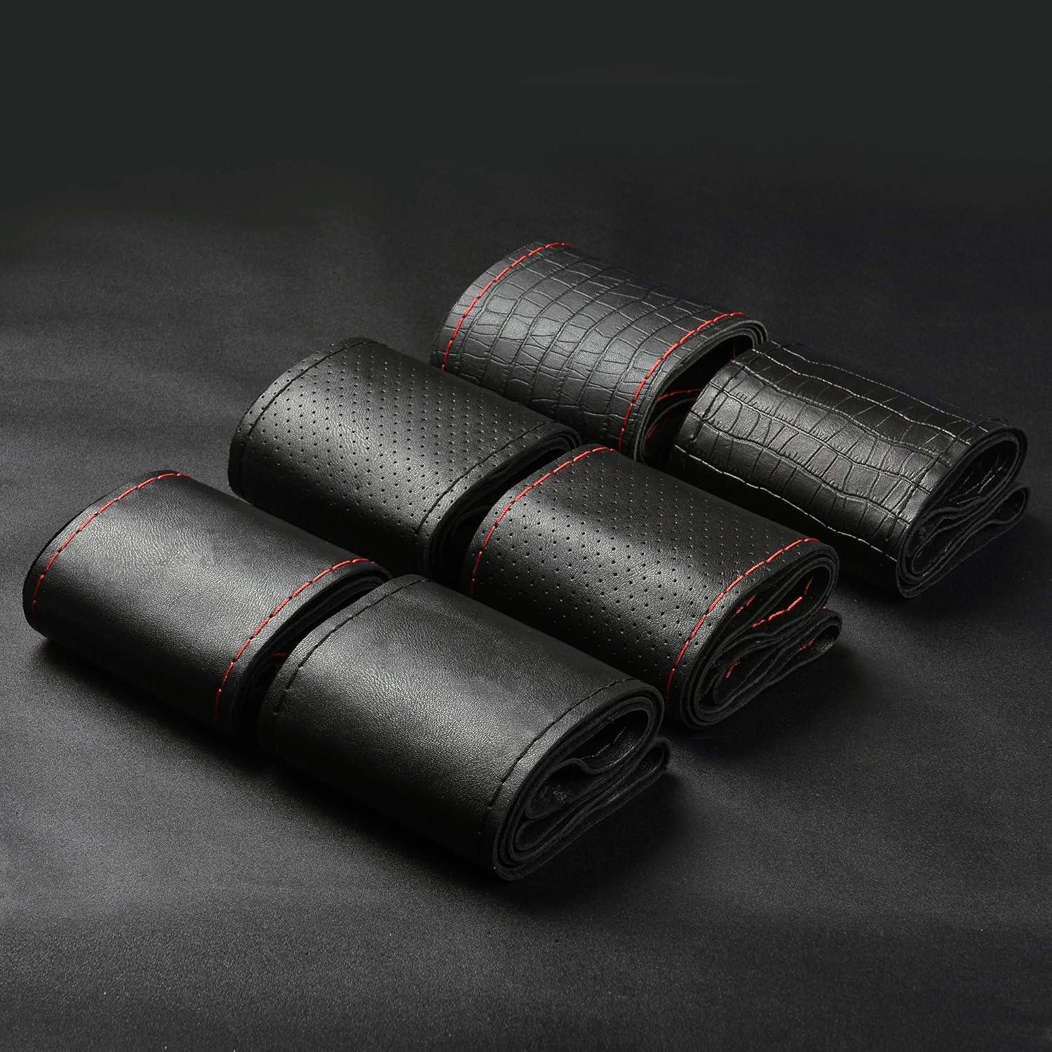 Cubierta de Volante de Cuero BMLEI 15 Pulgadas Antideslizante