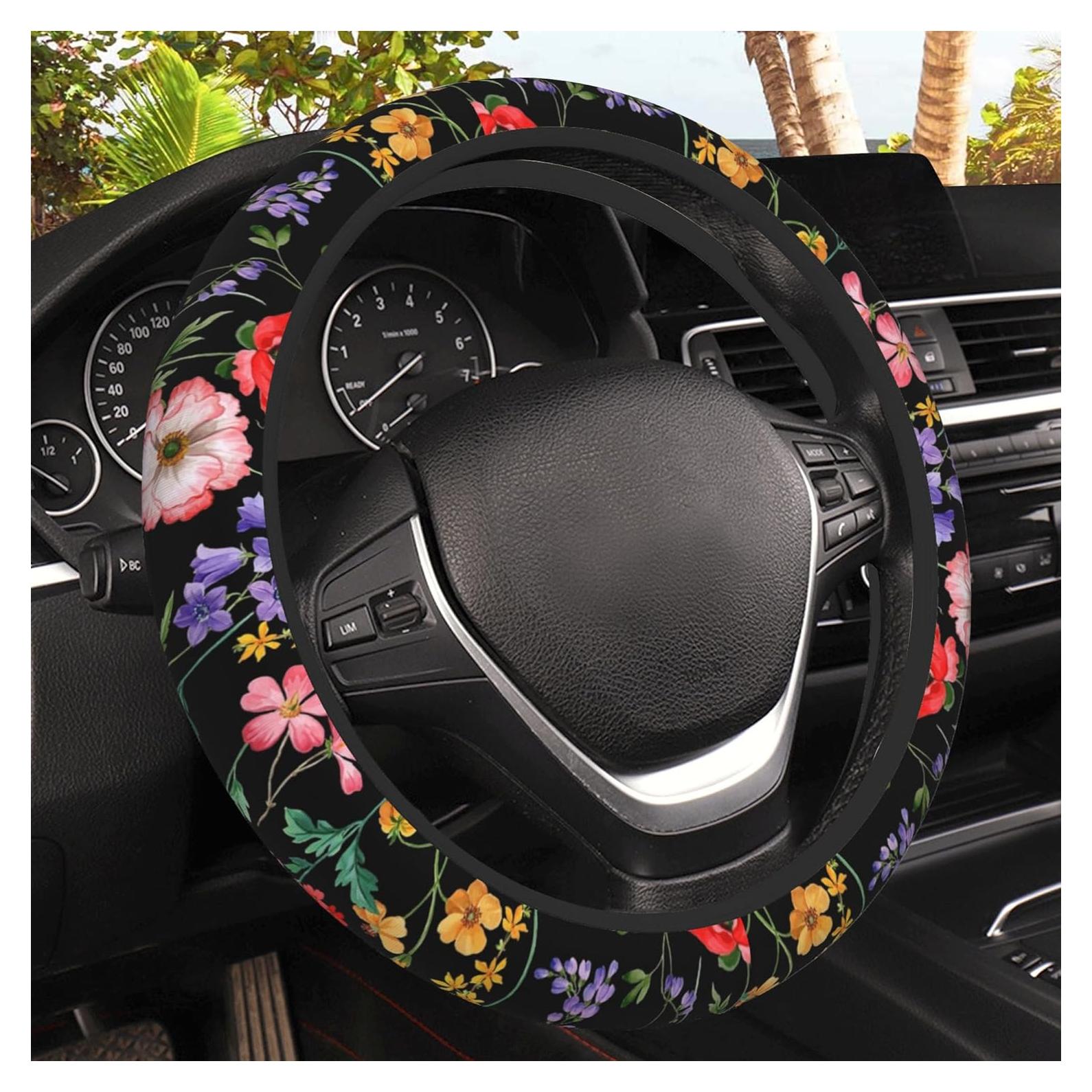 Cubierta de Volante Sutmore Floral Colorida 15" (38cm) Antideslizante