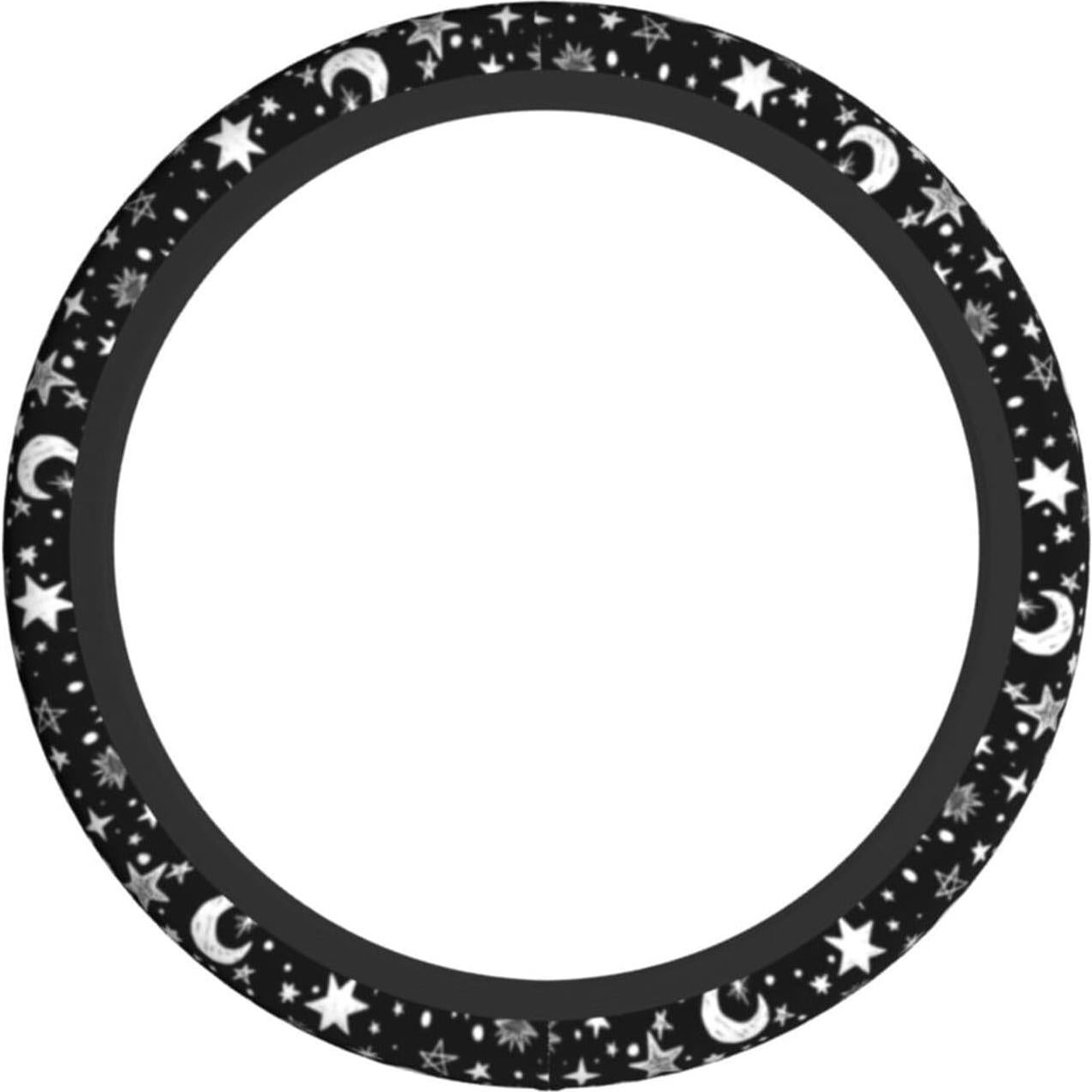 Cubierta de Volante TSIQRT Luna y Estrella 38cm Neopreno Antideslizante