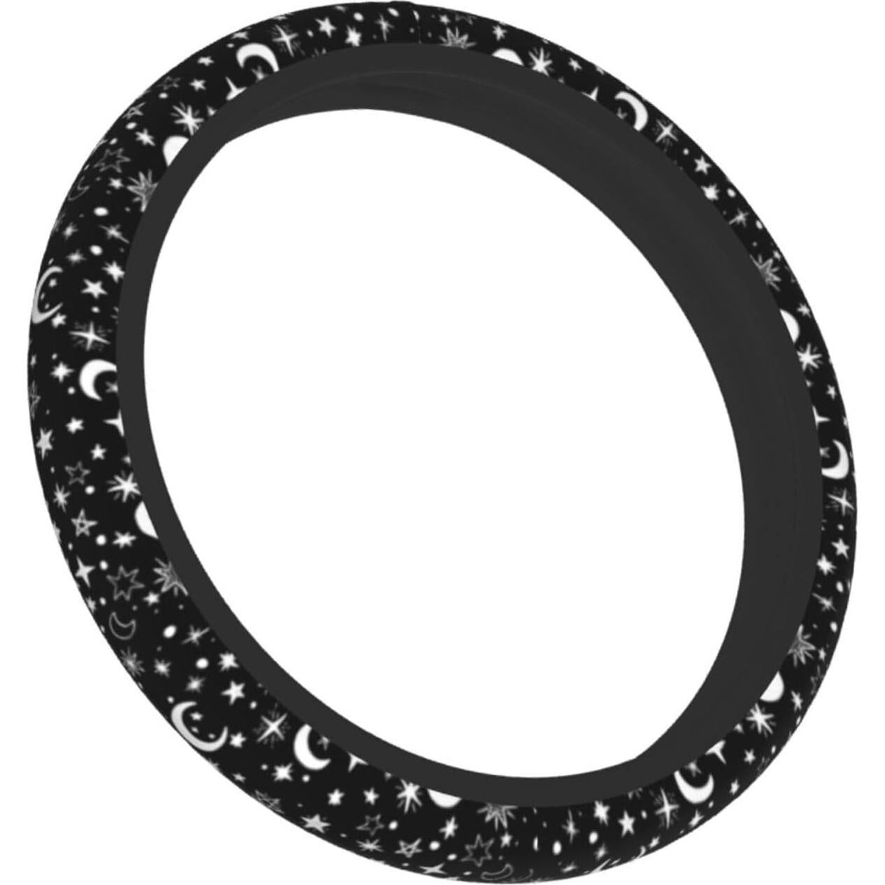 Cubierta de Volante TSIQRT Luna y Estrella 38cm Neopreno Antideslizante