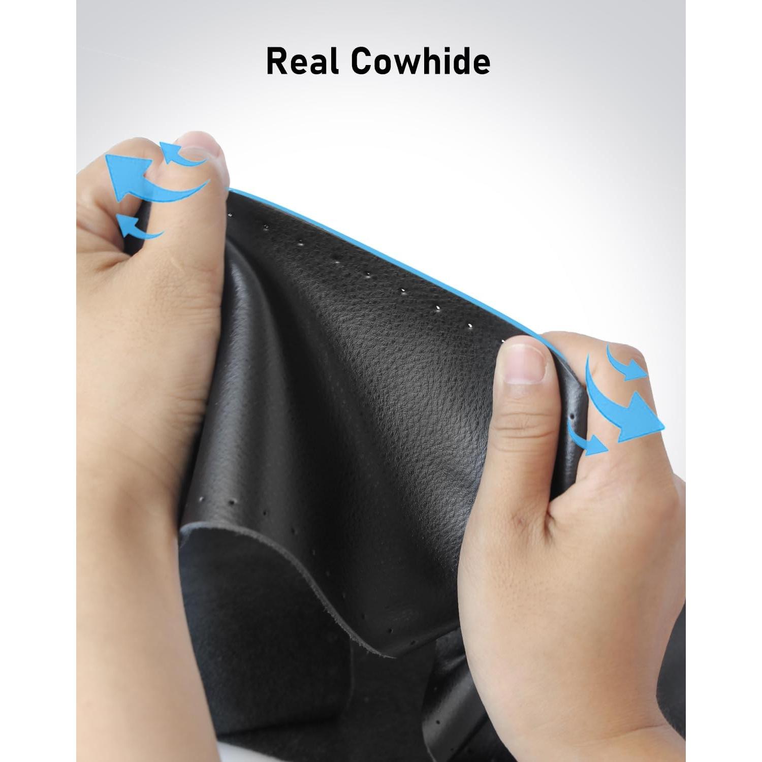 Cubierta de Volante de Cuero Belinous L4 Negra Universal