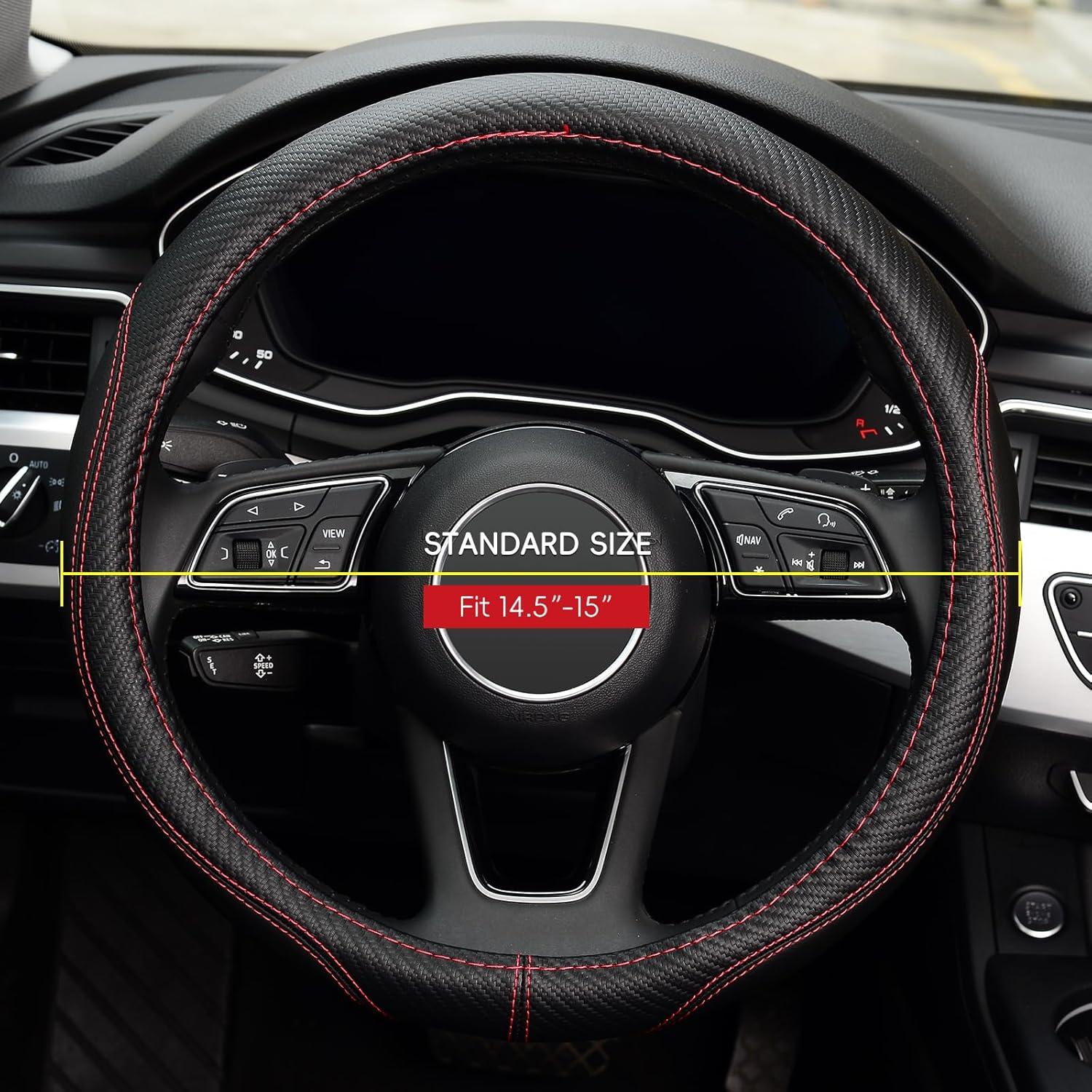 Funda de Volante LABBYWAY de Microfibra 37-39 cm Antideslizante