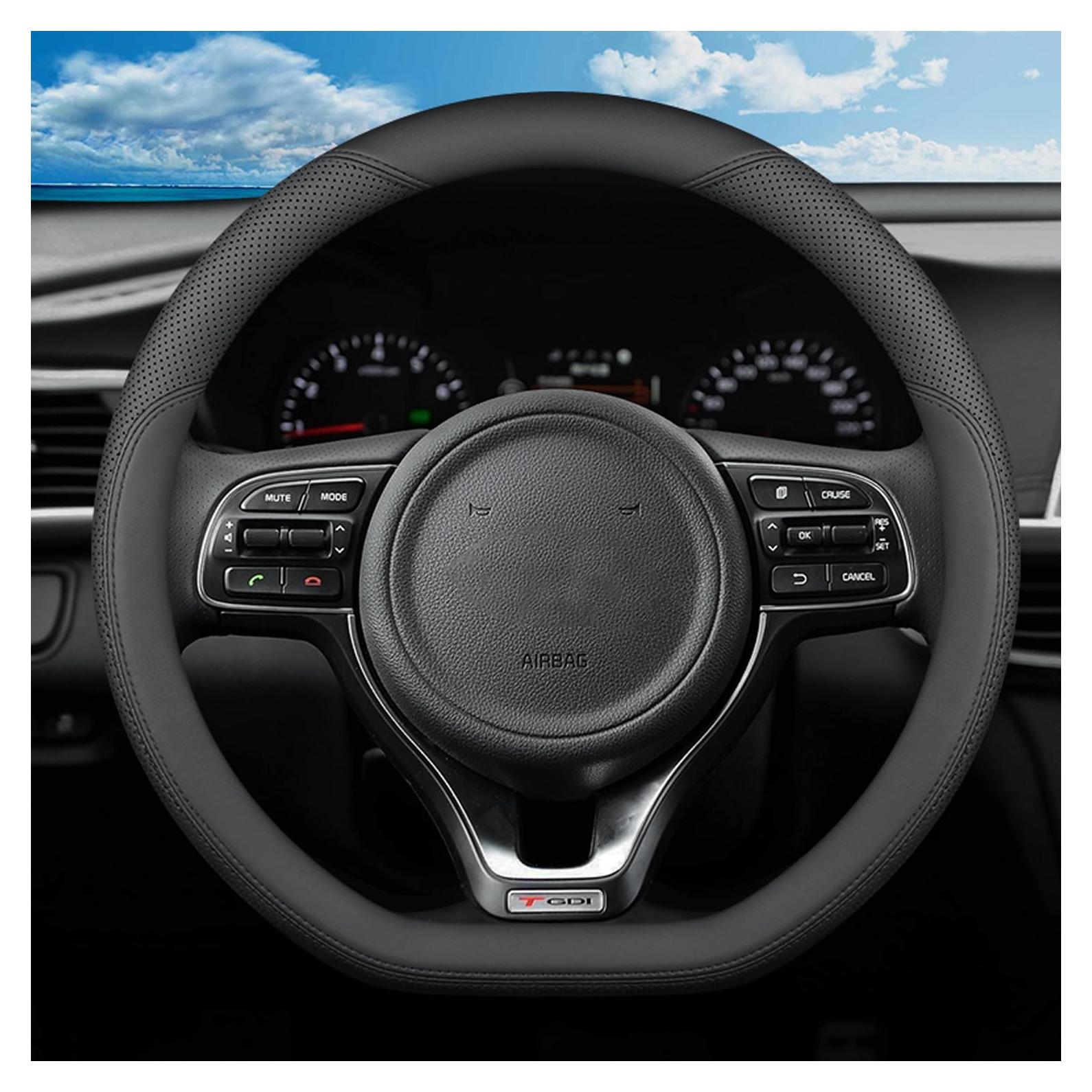 Cubierta de Volante D SZYUCHEN para Kia Soul K5 Optima 14.5-15"