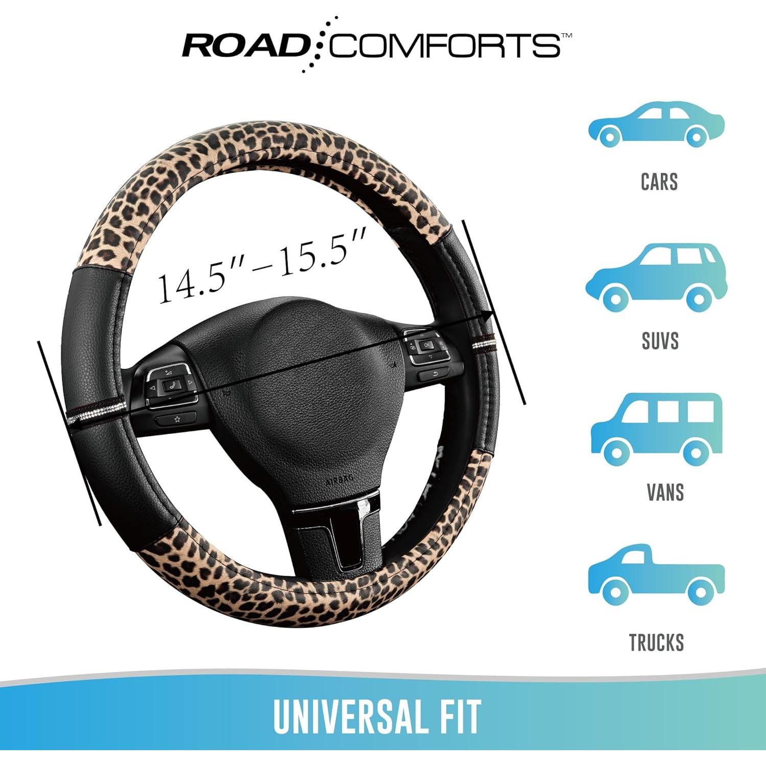 Cubierta de Volante Road Comforts de Cuero PVC - Antideslizante 38 cm