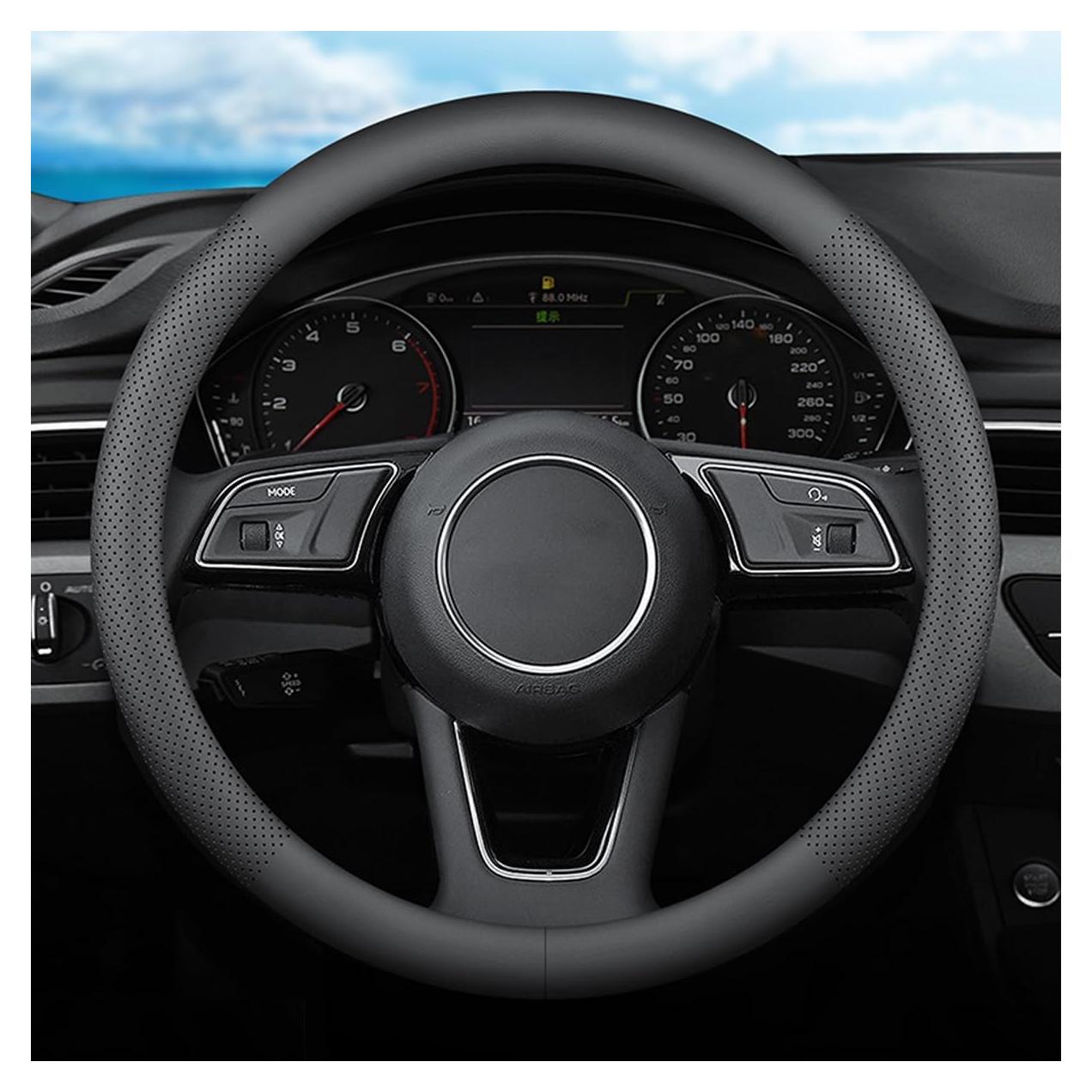 Cubierta de Volante XHRING para Ford 37-38 cm Cuero Negro