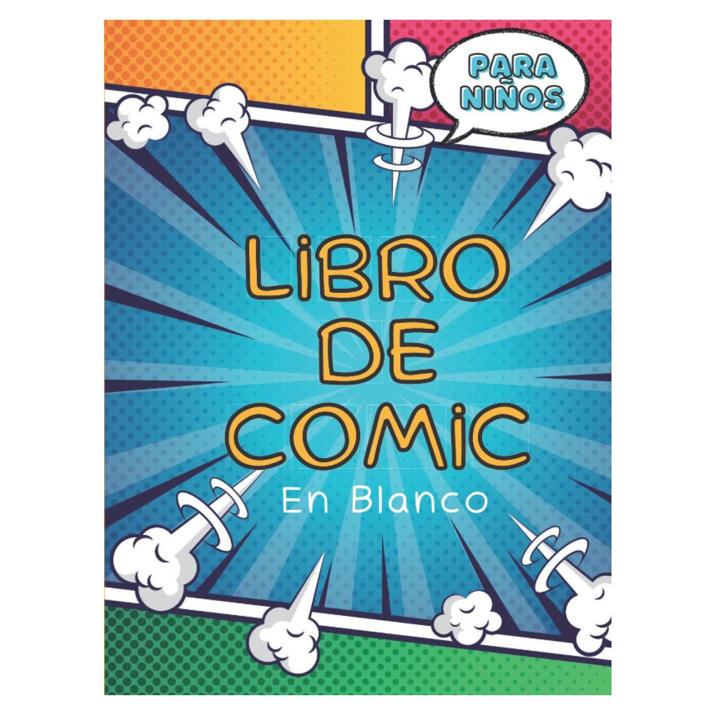 Libro de Cómic en Blanco para Niños - Pasta Dura 120 Hojas