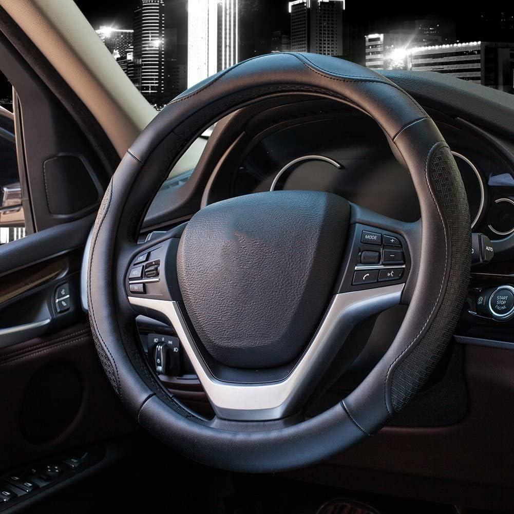 Cubierta de Volante de Cuero Valleycomfy L 39-40.6 cm Antideslizante