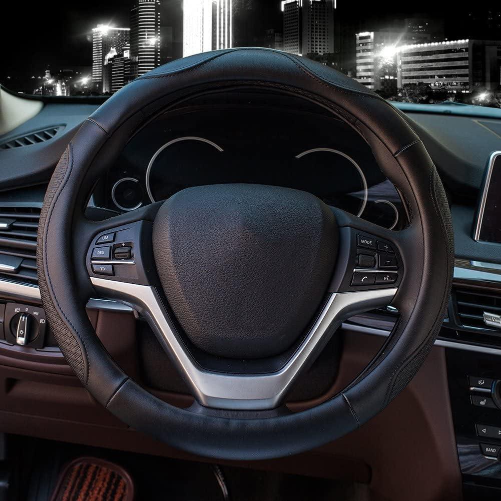 Cubierta de Volante de Cuero Valleycomfy L 39-40.6 cm Antideslizante