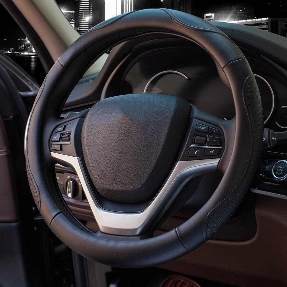 Cubierta de Volante de Cuero Valleycomfy L 39-40.6 cm Antideslizante