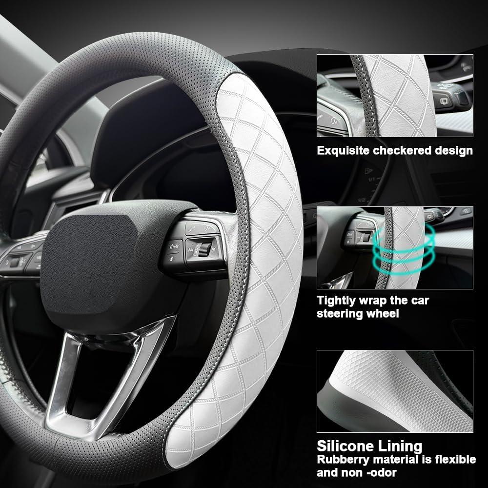 Cubierta de Volante de Cuero Nappa LKWLIKEI F42 37-38.5 cm