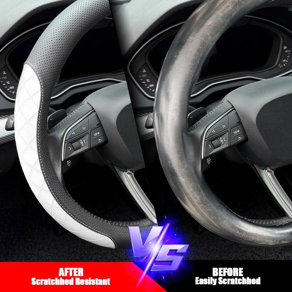 Cubierta de Volante de Cuero Nappa LKWLIKEI F42 37-38.5 cm