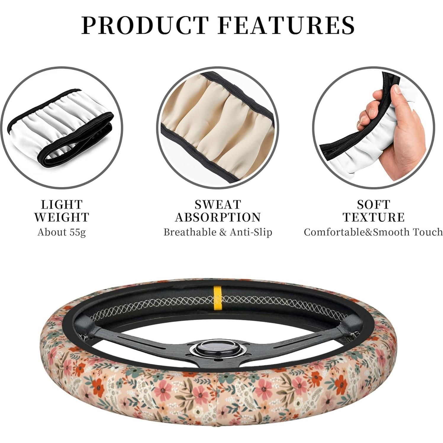 Cubierta de Volante Floral Retro Paloma FJyuanqi 38-39 cm Antideslizante