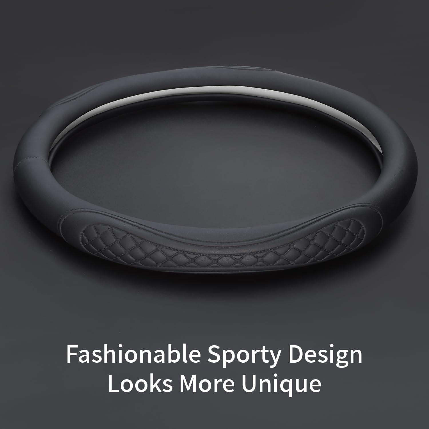 Cubierta de Volante de Cuero TAUYANG para Subaru 14.5-15"