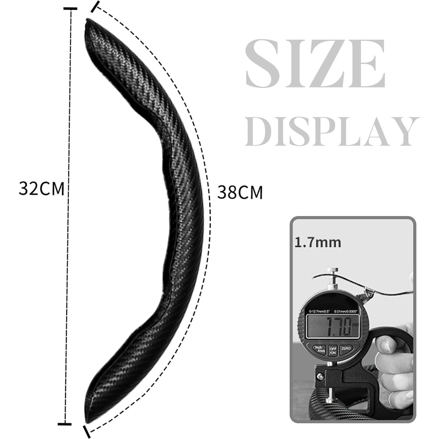 Cubierta de Volante Antideslizante Aotoyou 3pcs 38cm Carbono Mate