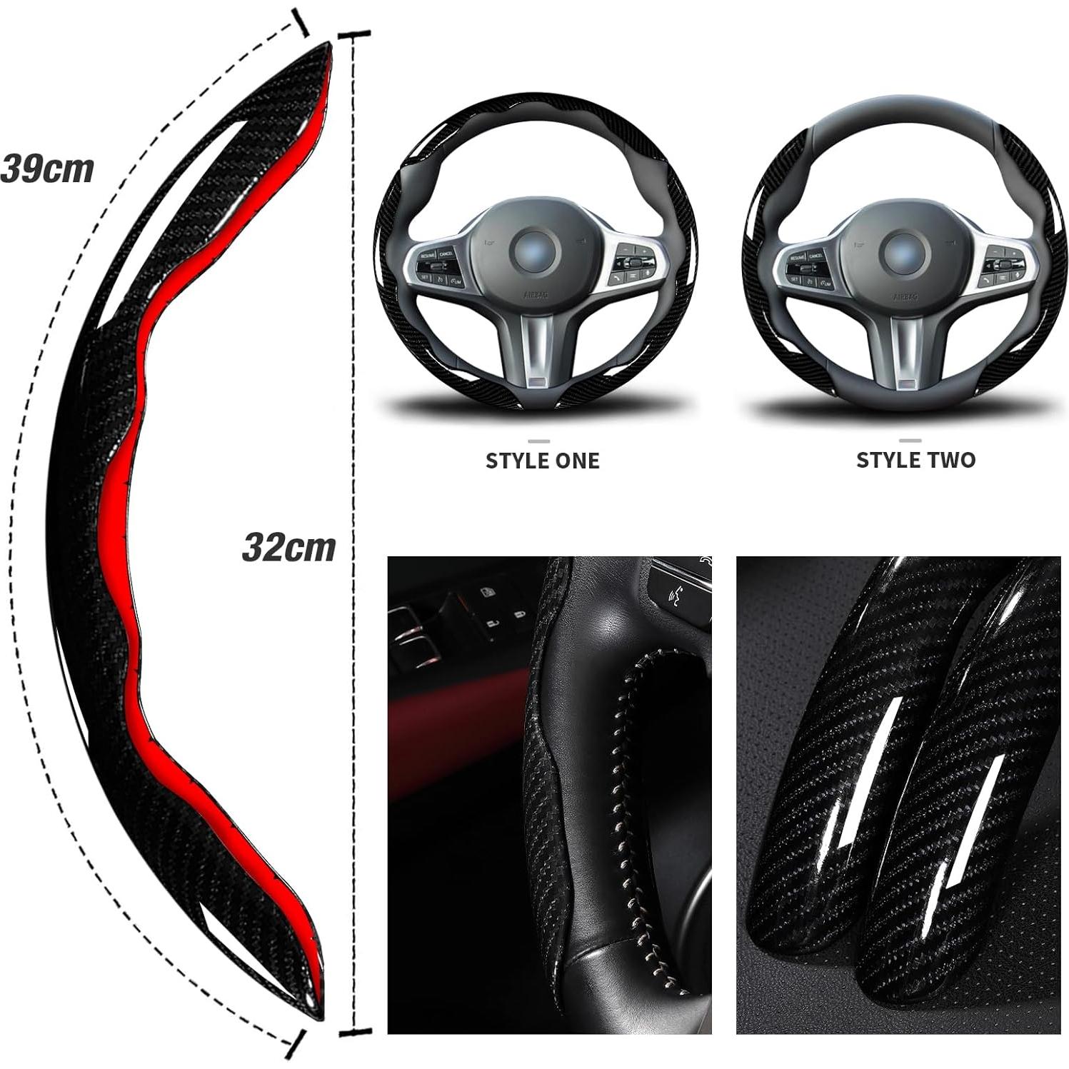 Juego de Fundas para Volante Aotoyou 15" Fibra de Carbono Antideslizante