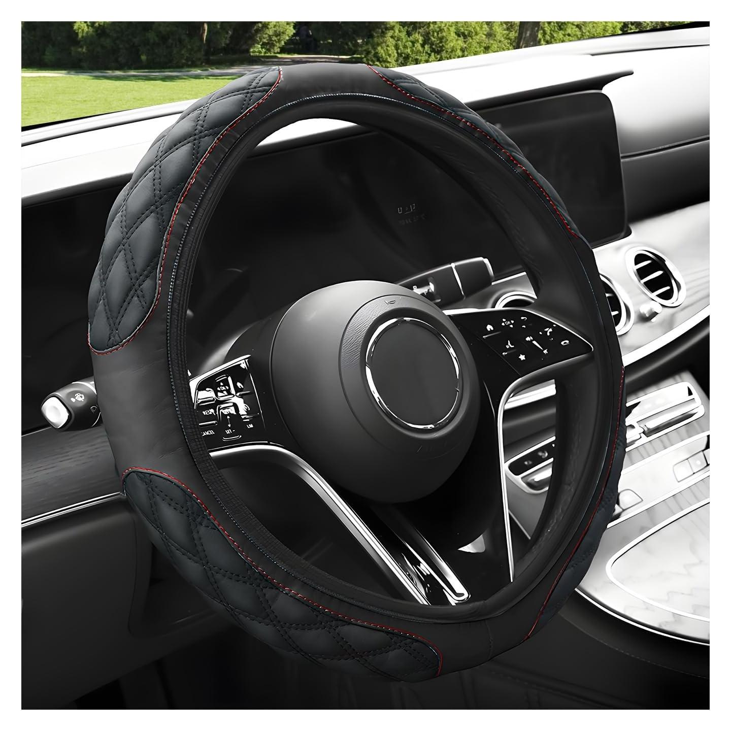 Funda de Volante de Coche Povtii 38.1 cm Cuero Antideslizante