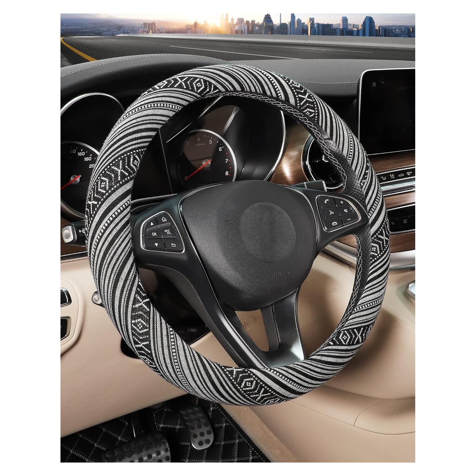 Cubierta de Volante Boho SEG Direct Lino Grueso 37-39 cm