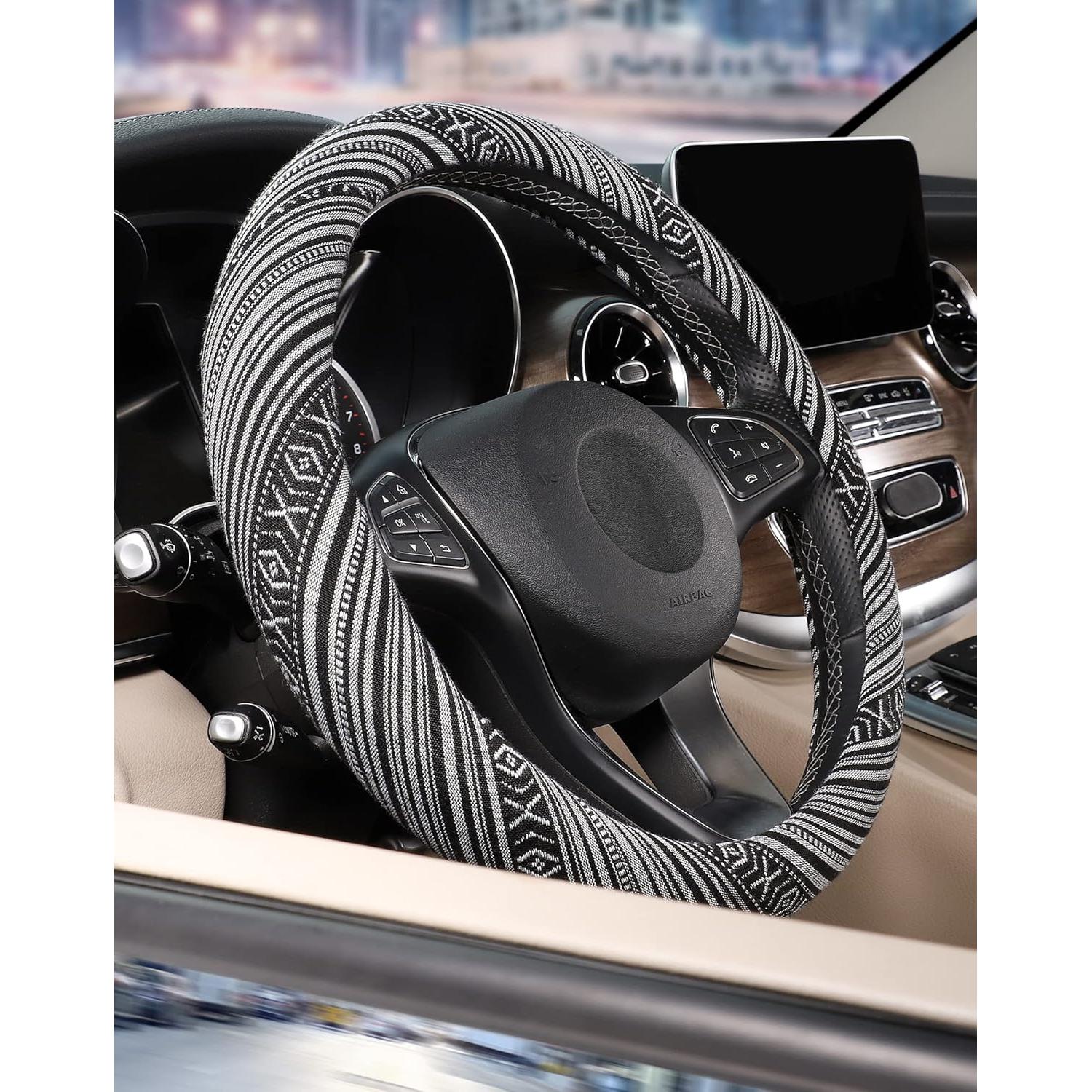 Cubierta de Volante Boho SEG Direct Lino Grueso 37-39 cm