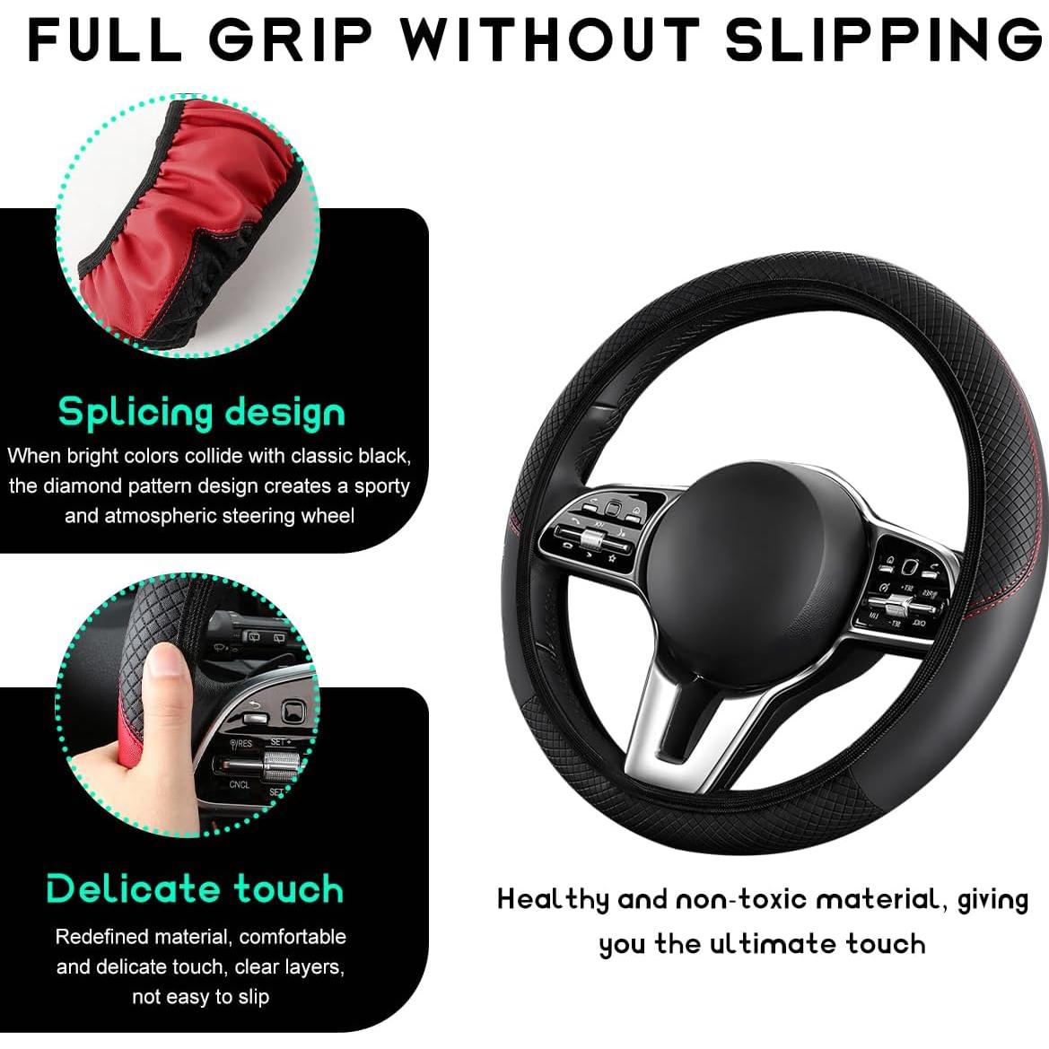 Cubierta de Volante SHMZK 15" Fibra de Carbono Antideslizante