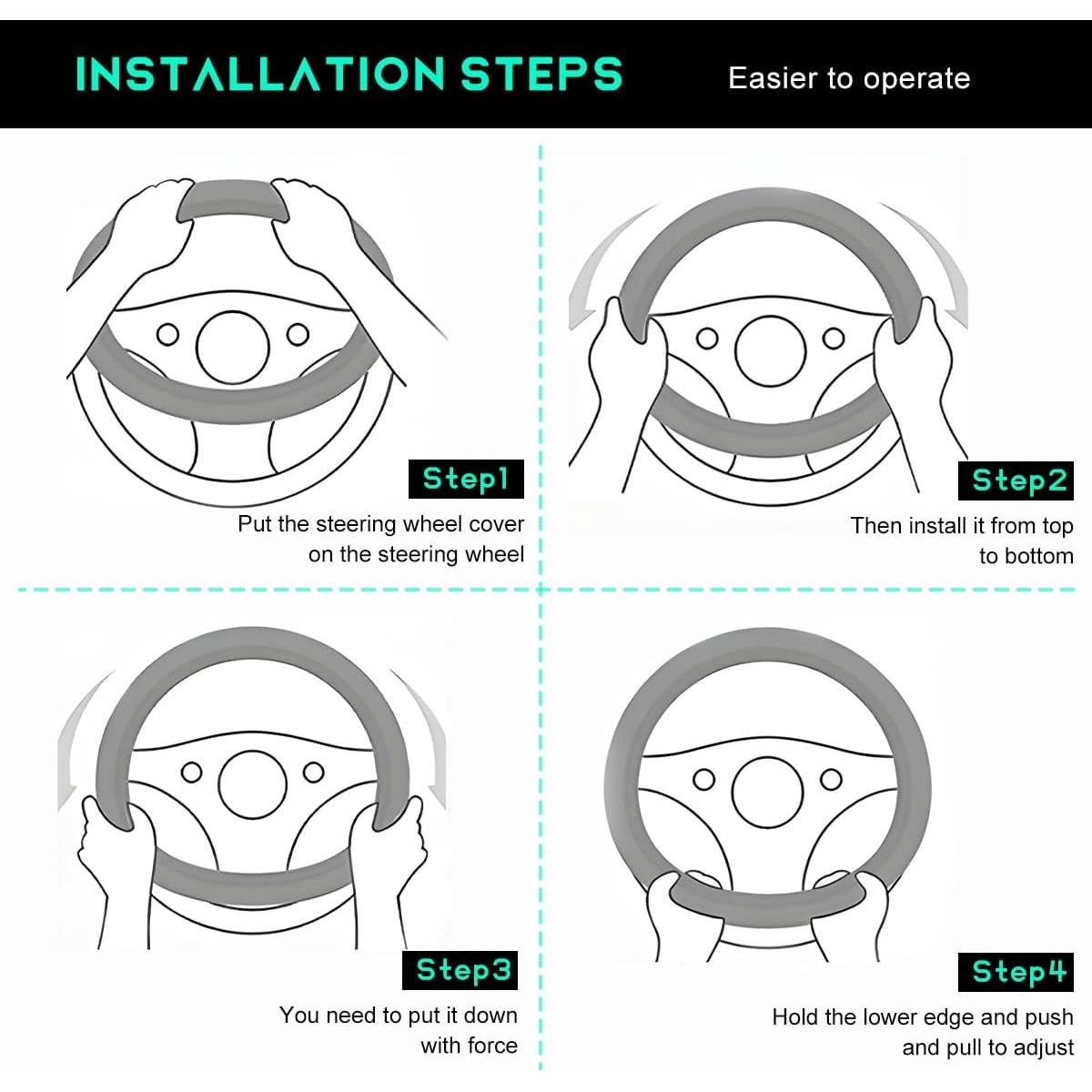 Cubierta de Volante SHMZK 15" Fibra de Carbono Antideslizante