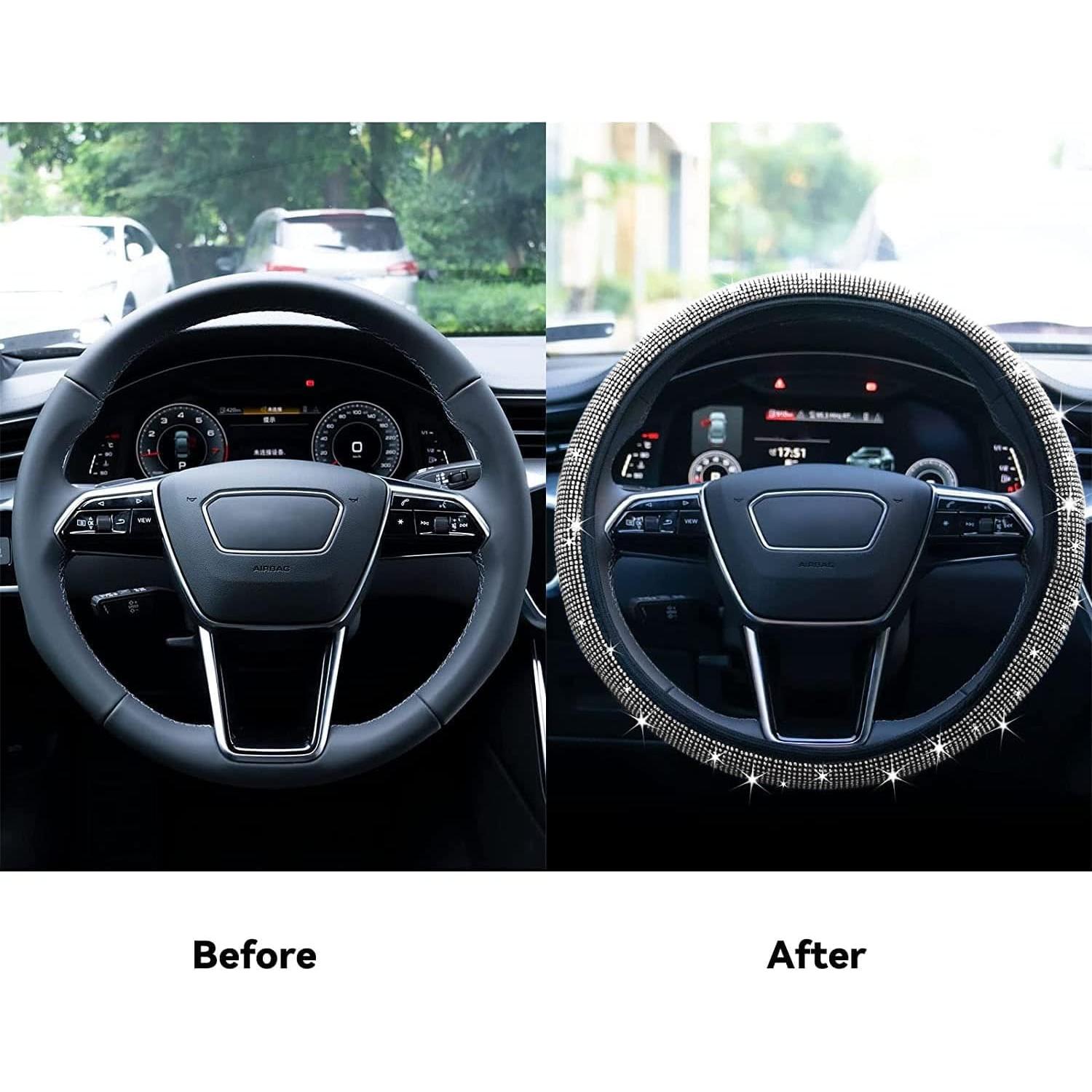 Cubierta de Volante Limsas Brillante con Rhinestones 36-38 cm