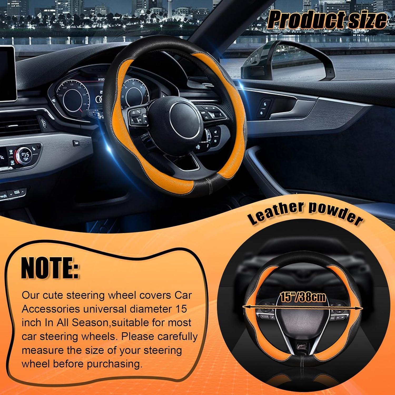 Cubierta de Volante SuperKaKa Universal 38cm Naranja Antideslizante