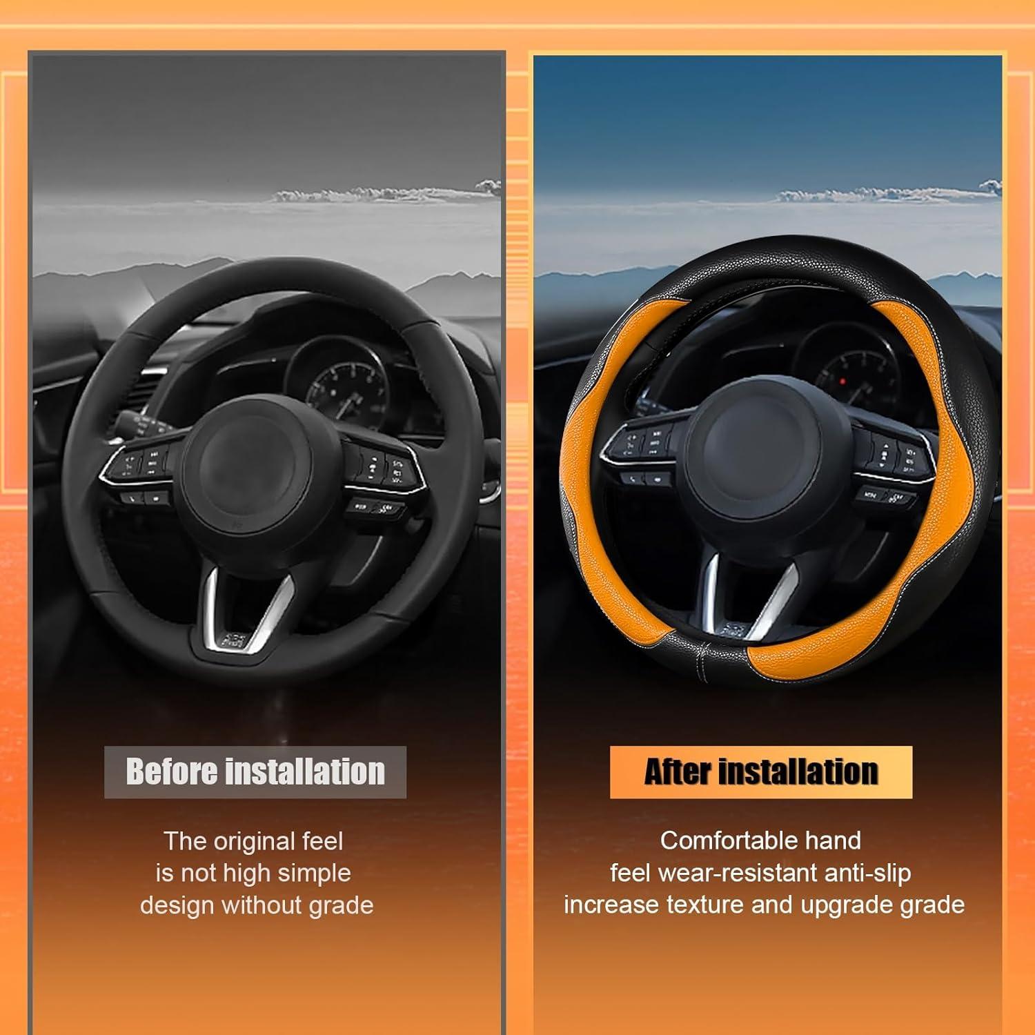 Cubierta de Volante SuperKaKa Universal 38cm Naranja Antideslizante