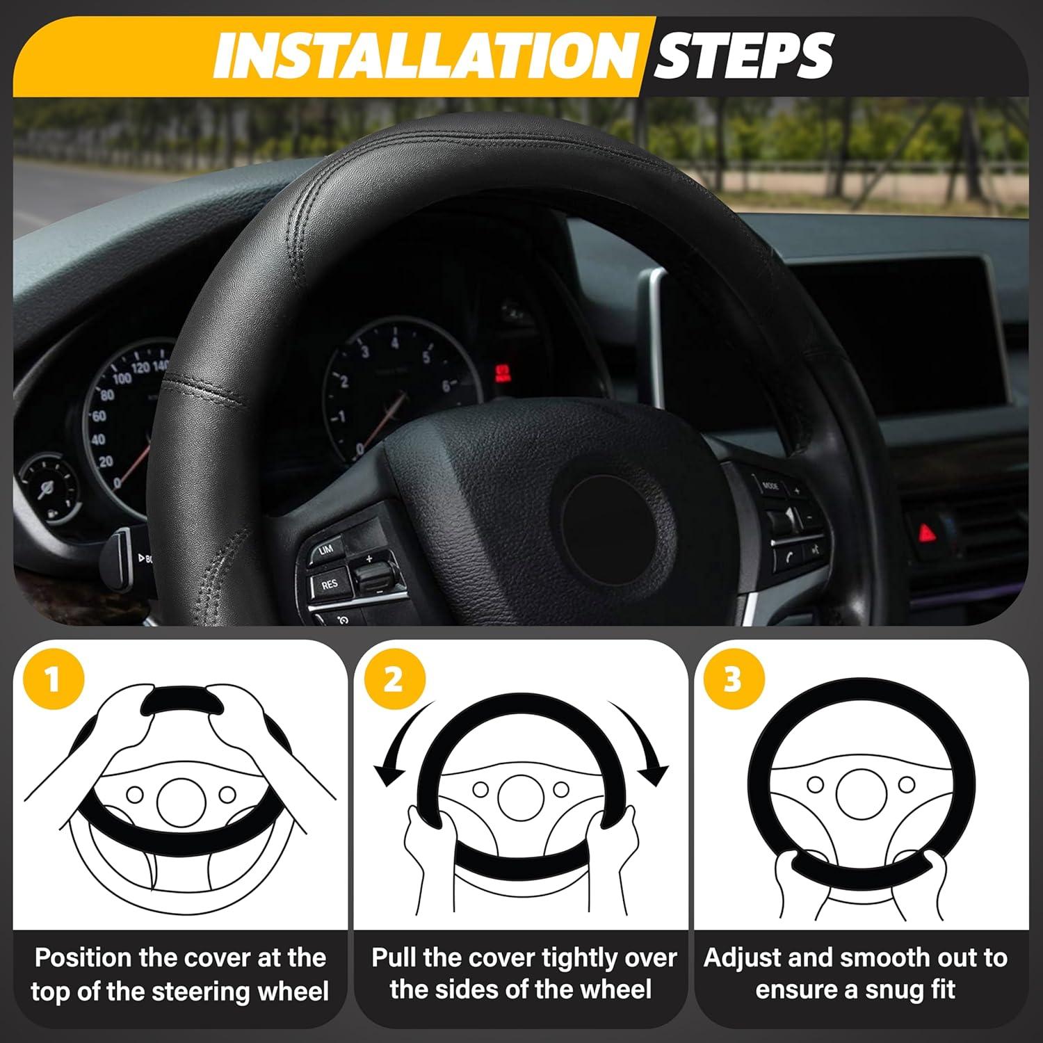 Cubierta de Volante EcoNour Universal 37-38 cm Antideslizante
