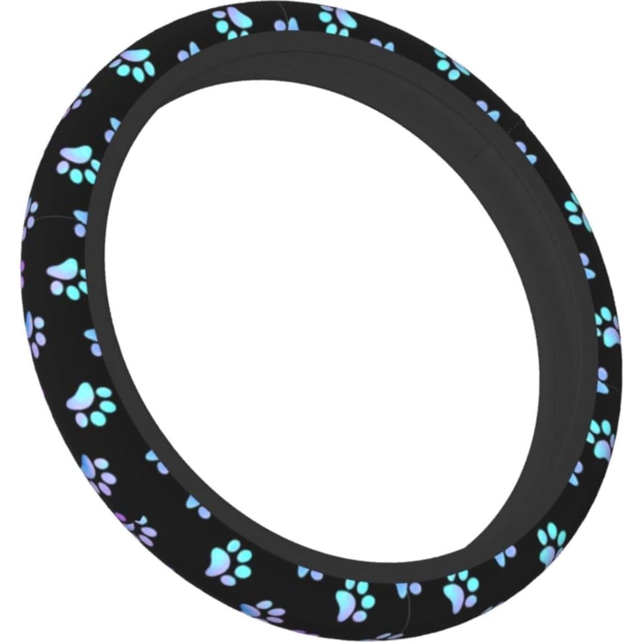 Cubierta de Volante Universal Sanghing 15 Pulgadas Neopreno Antideslizante Galaxia Púrpura