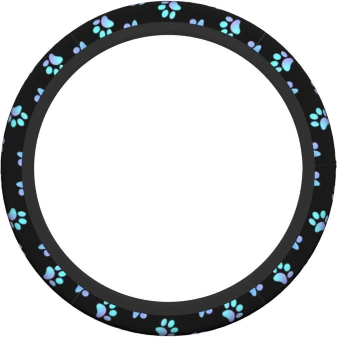 Cubierta de Volante Universal Sanghing 15 Pulgadas Neopreno Antideslizante Galaxia Púrpura