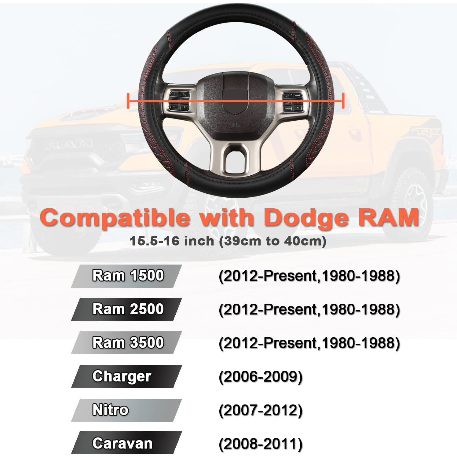 Cubierta de Volante West Llama para Dodge RAM 15.5-16" Acolchado