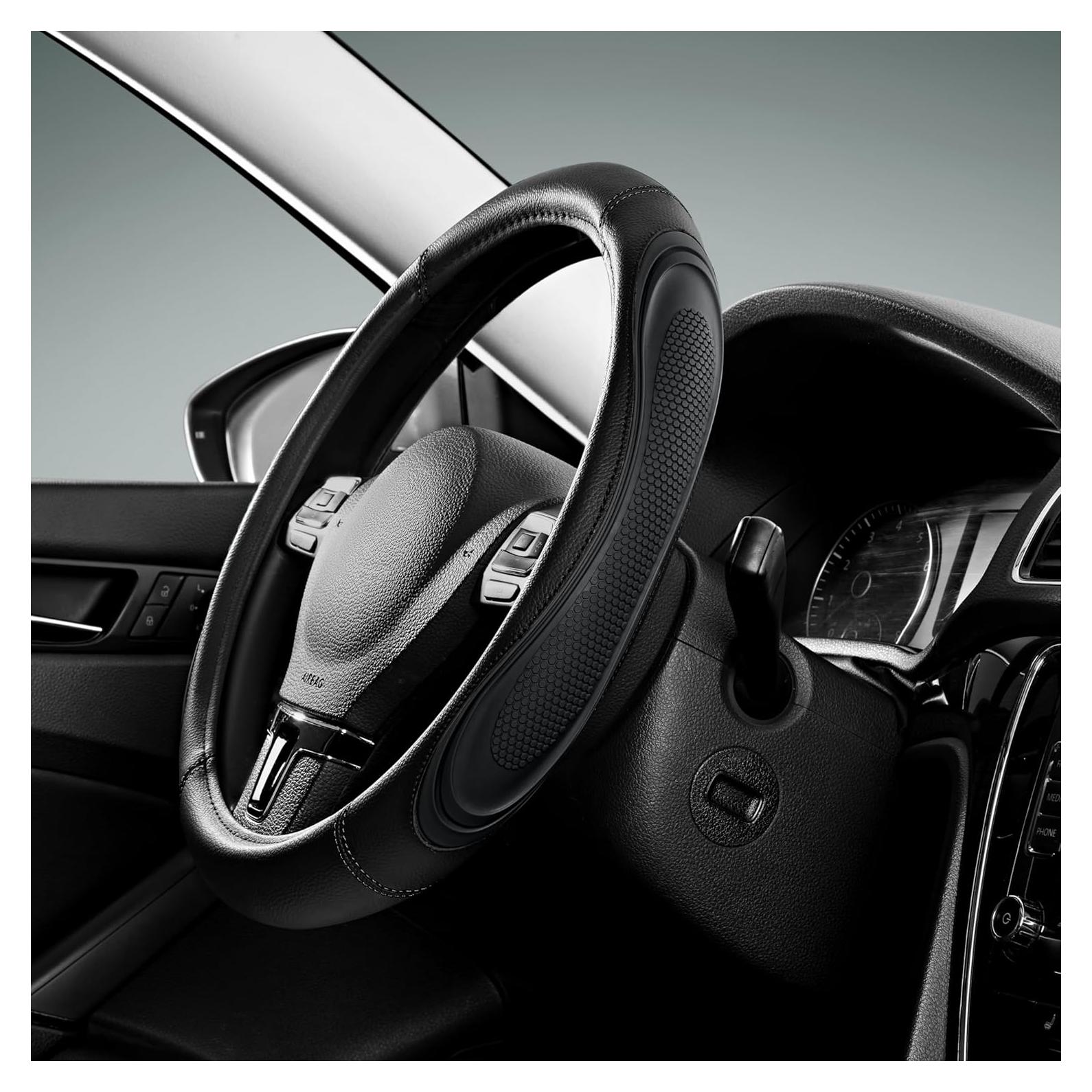 Cubierta de Volante Road Comforts - Funda de Cuero 36.8-38.1 cm