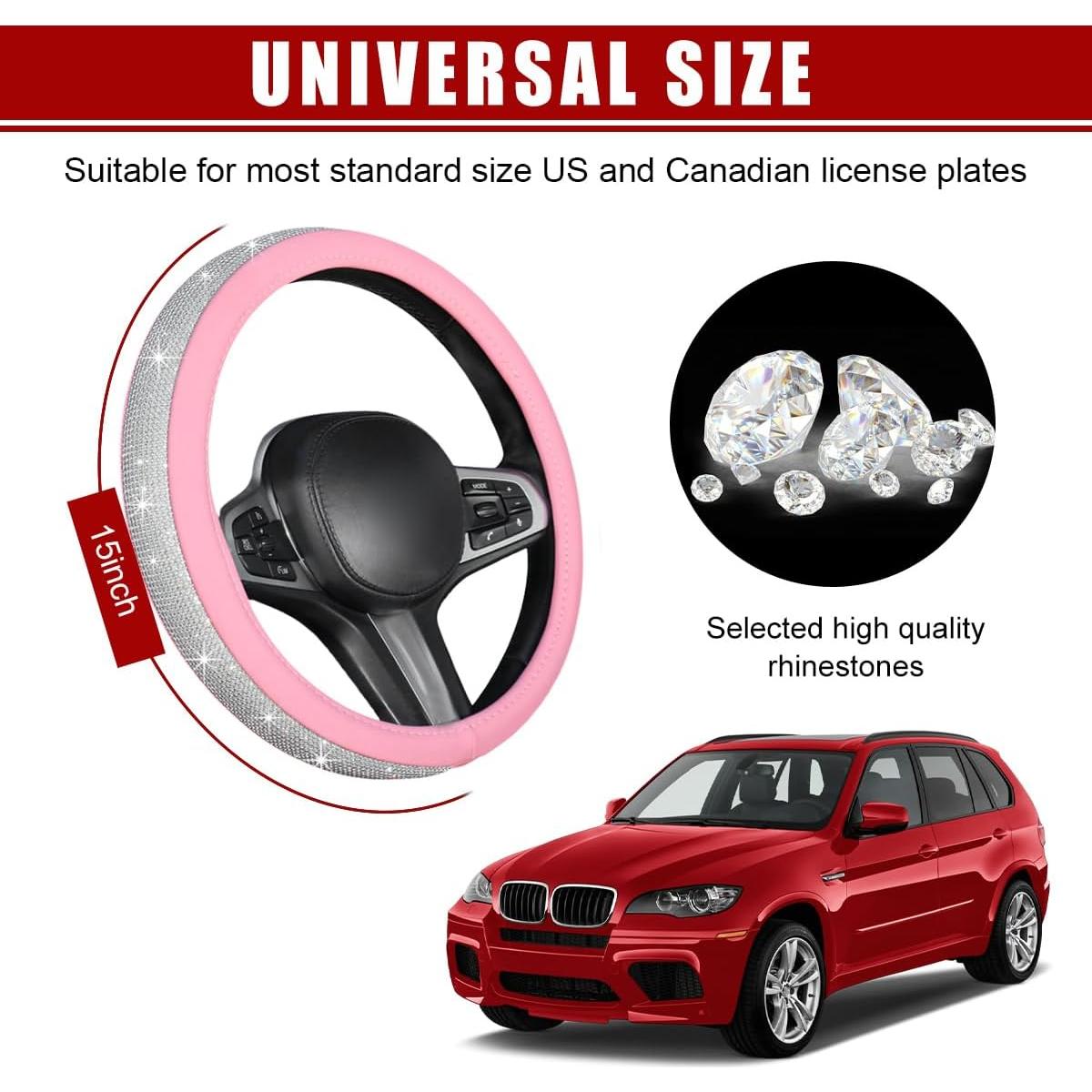 Cubierta de Volante de Coche Brillante Povtii 38 cm Antideslizante