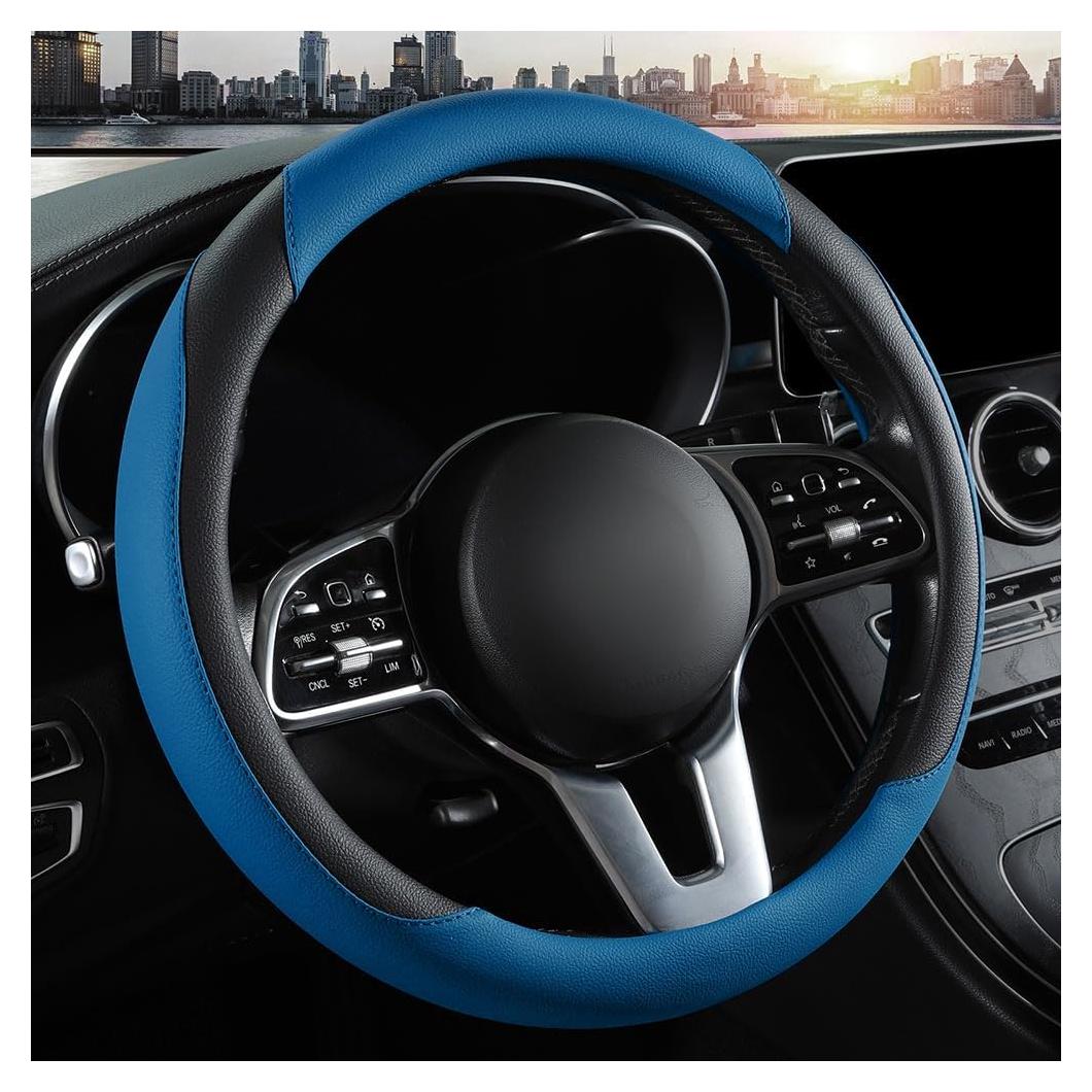 Funda de Volante Universal Szttswamp SZ-216 Cuero Microfibra Azul