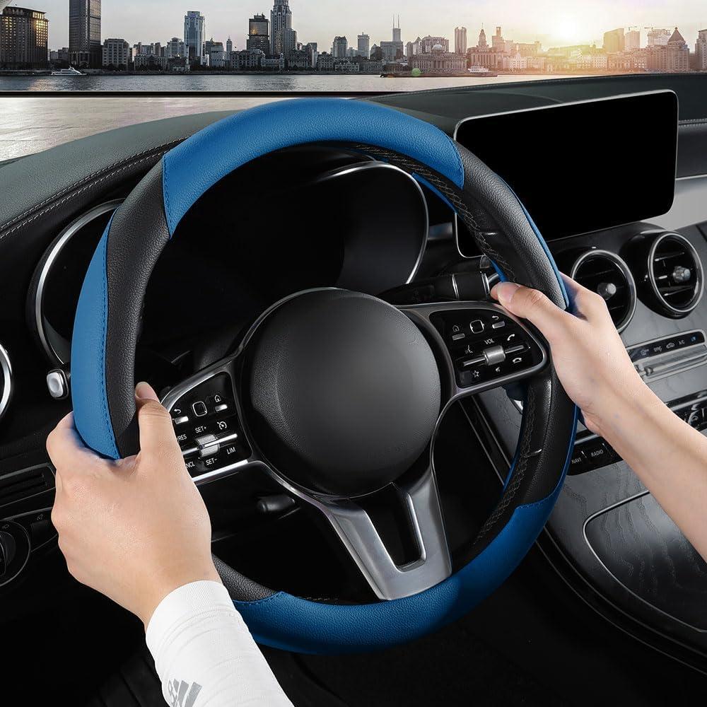 Funda de Volante Universal Szttswamp SZ-216 Cuero Microfibra Azul