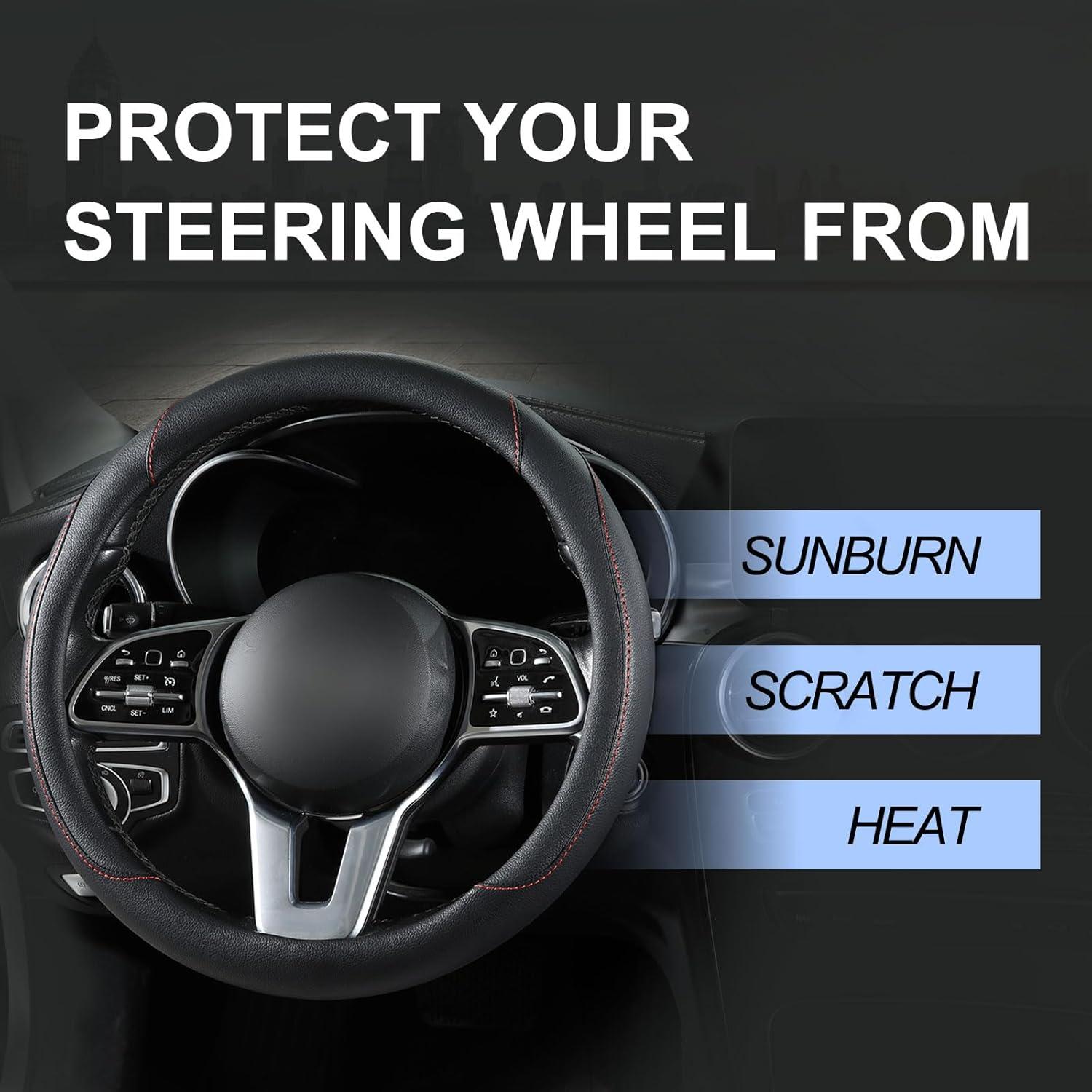 Funda de Volante Universal Szttswamp SZ-216 Cuero Microfibra Azul