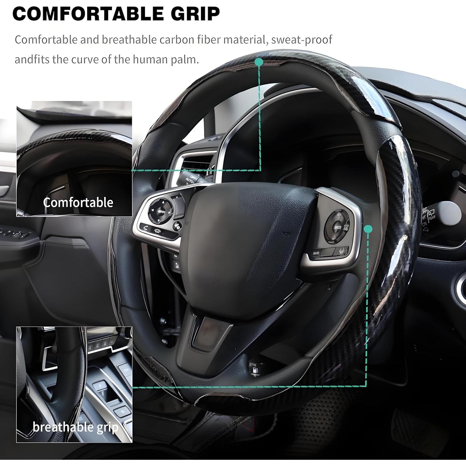 Cubierta de Volante AIUSLN Antideslizante 3 Piezas Universal