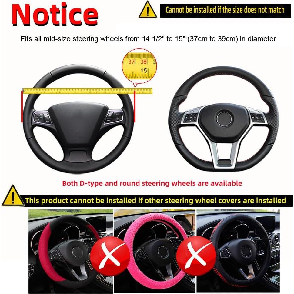 Cubierta de Volante Hiflyer Universal 37-39 cm Microfibra Negra