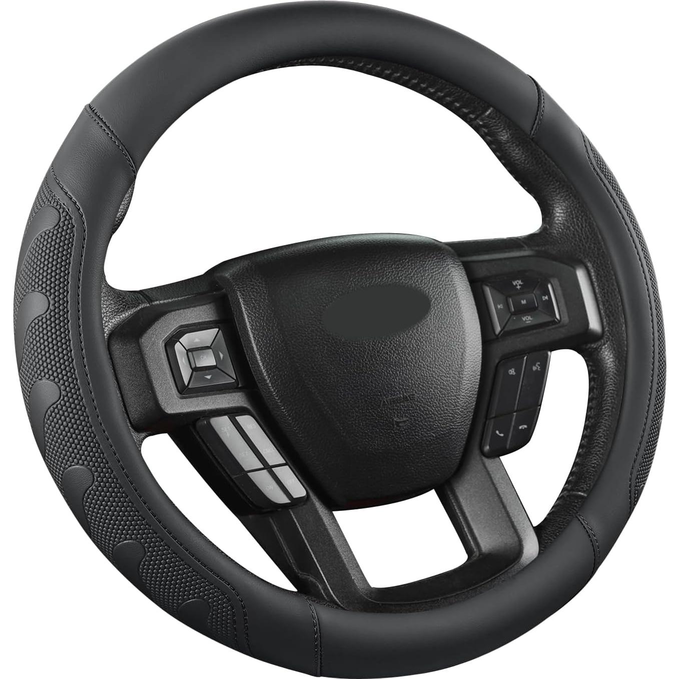 Cubierta de Volante GIANT PANDA para Ford F-Series 15.5-16" Negro