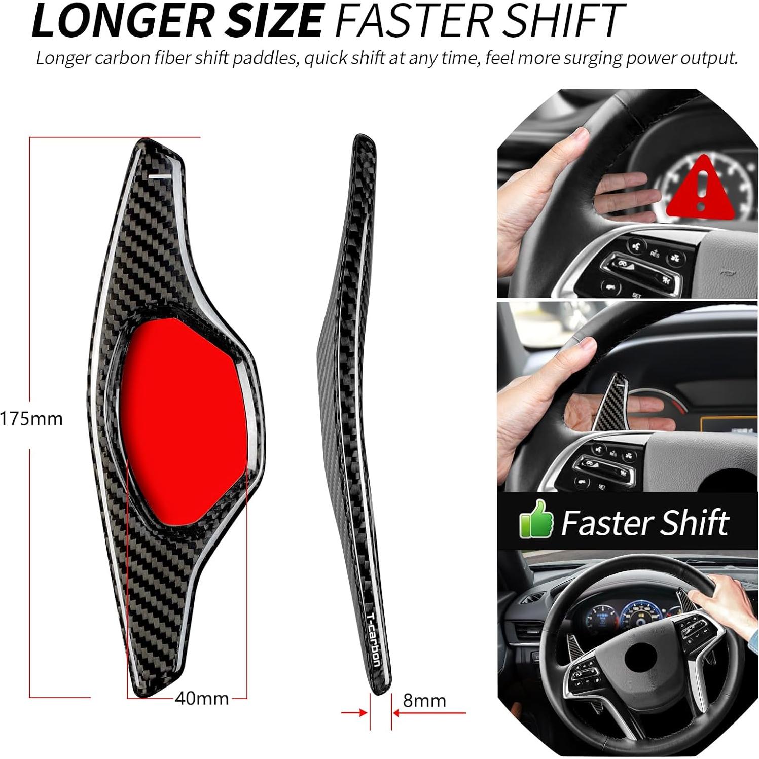 Extensiones de Paletas de Volante T-carbon para Cadillac XTS 2013-2019