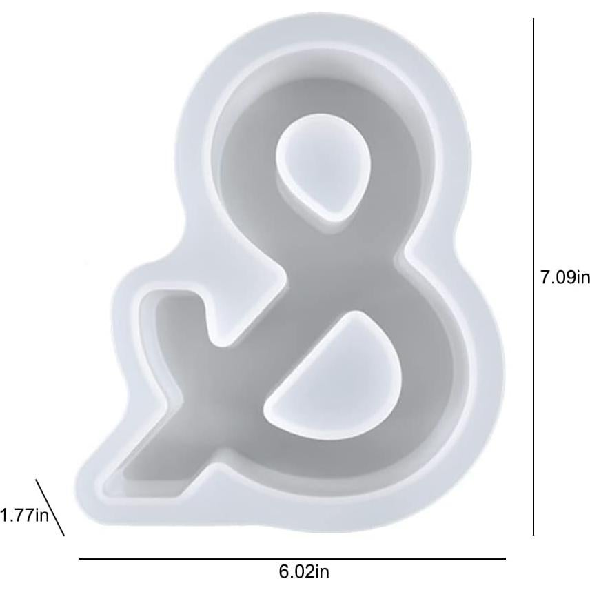 Moldes de Letras Grandes KABAKE 3D para Resina 17.95 cm
