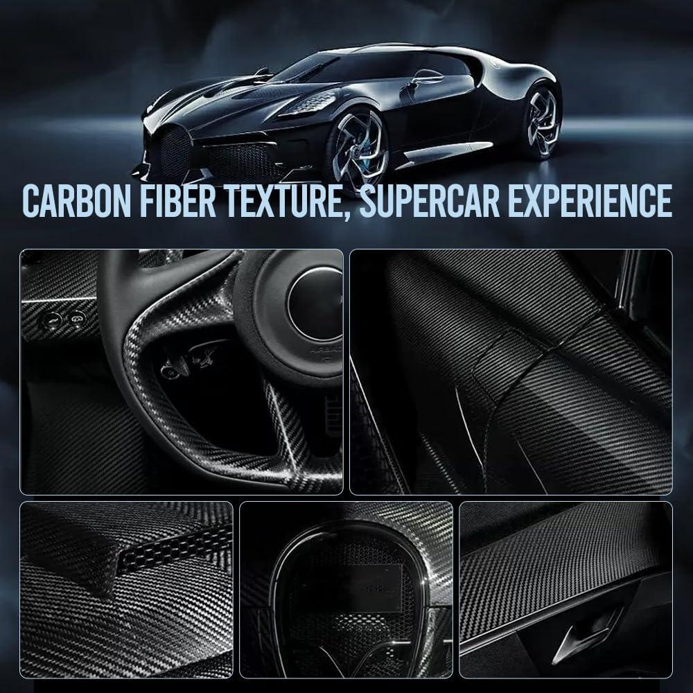 Cubierta de volante de coche YOUDAXIN S62 de fibra de carbono 37-38.5 cm