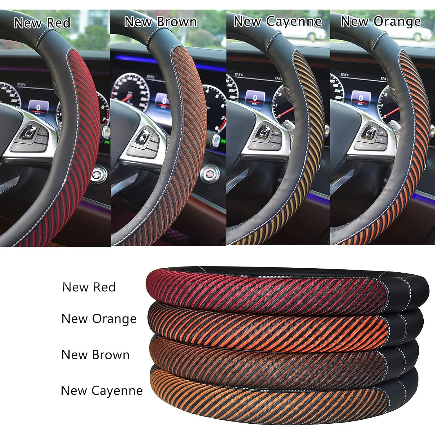 Funda de Volante BOKIN Universal 37.5 cm Cuero Microfibra Rojo