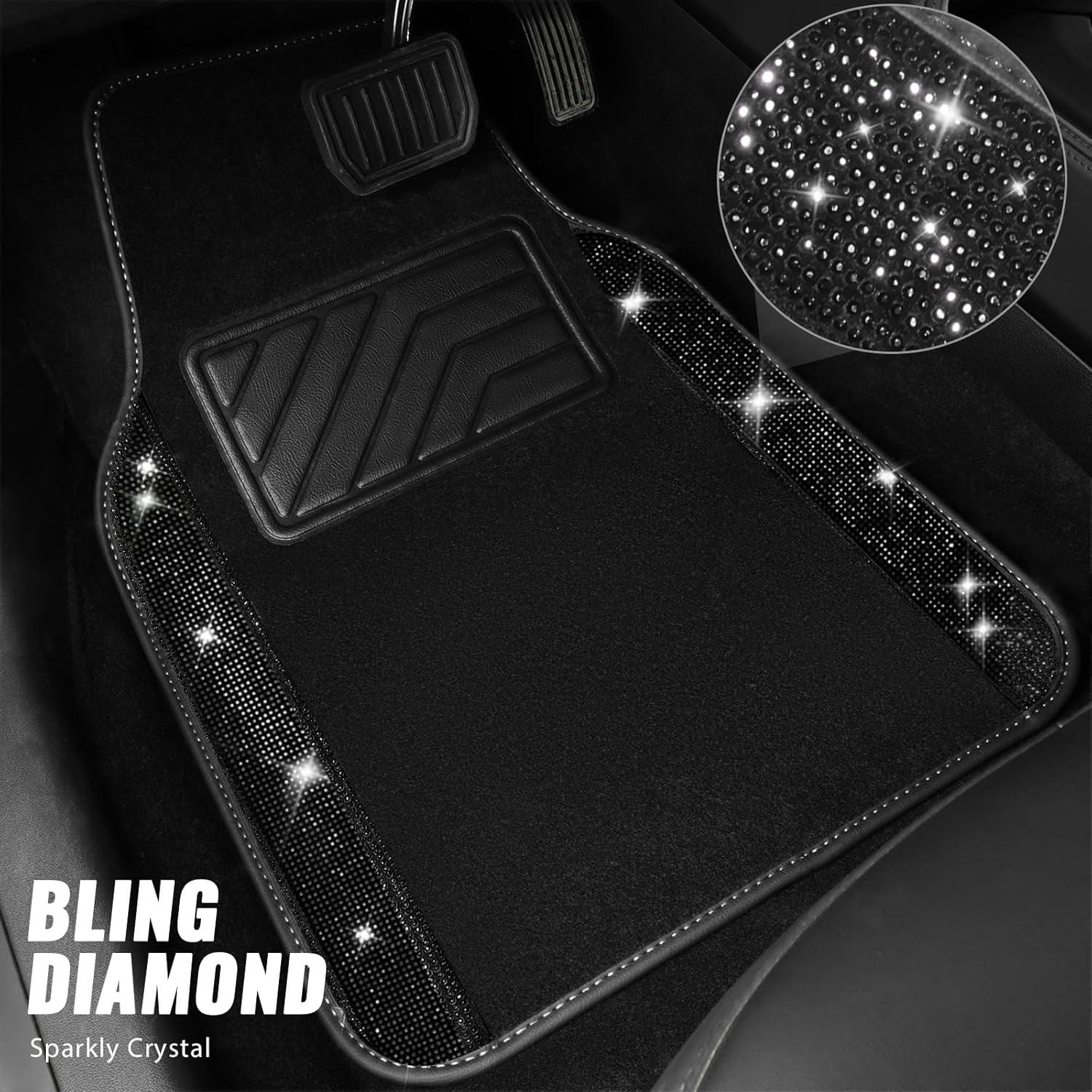 Juego de Alfombrillas y Cubierta de Volante CAR PASS Negro