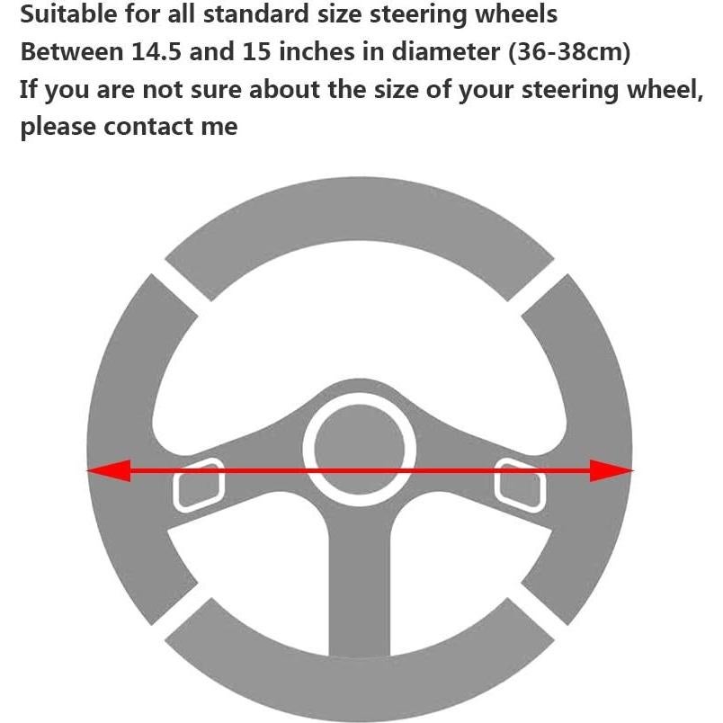 Cubierta de Volante MRTIOO de Terciopelo Negro 38 cm con Cristales