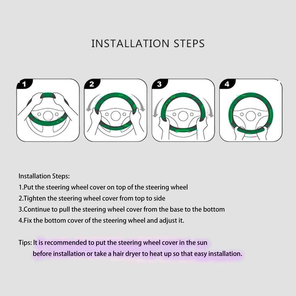 Cubierta de Volante MRTIOO de Terciopelo Negro 38 cm con Cristales