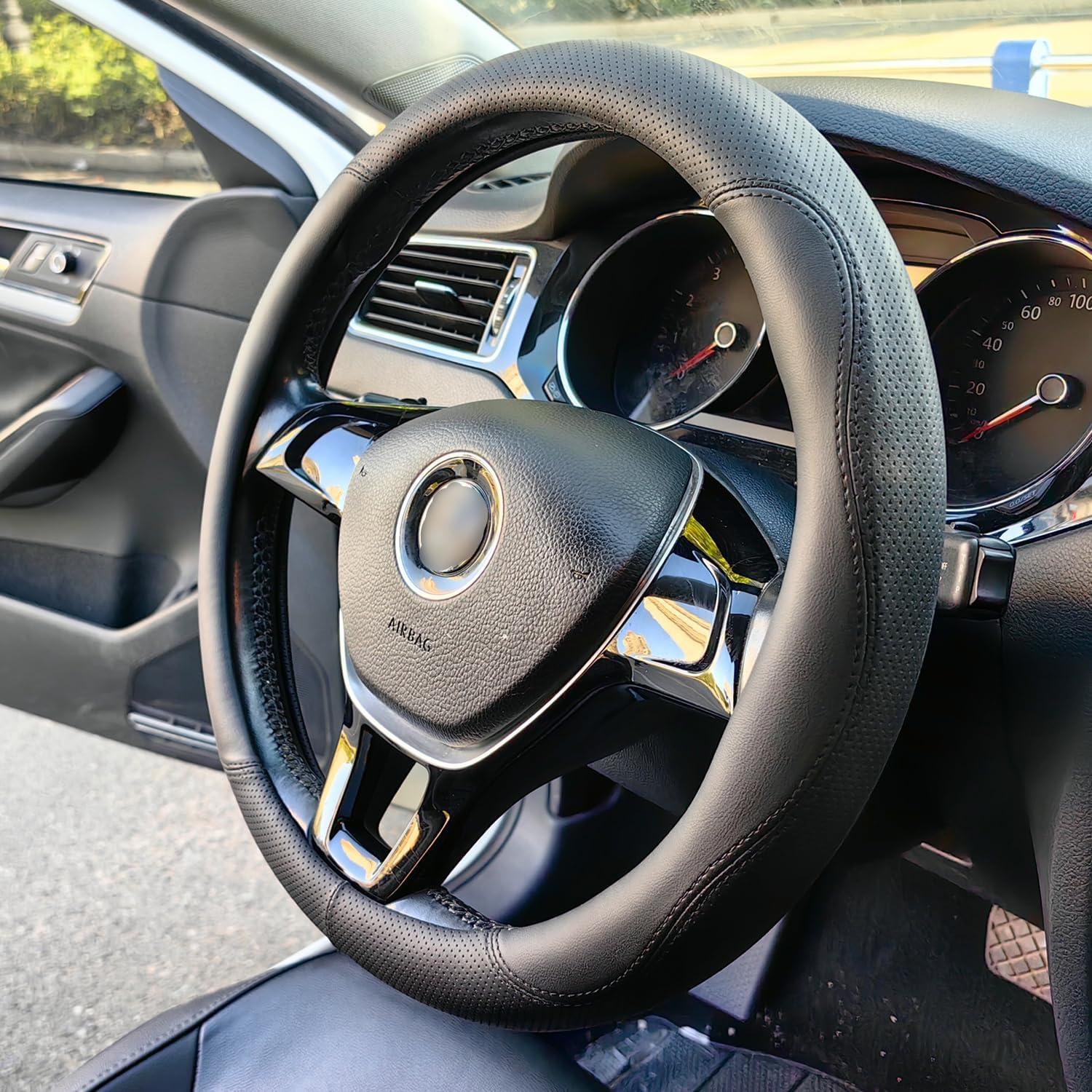 Cubierta de Volante XHRING para Honda 37-38 cm Negro